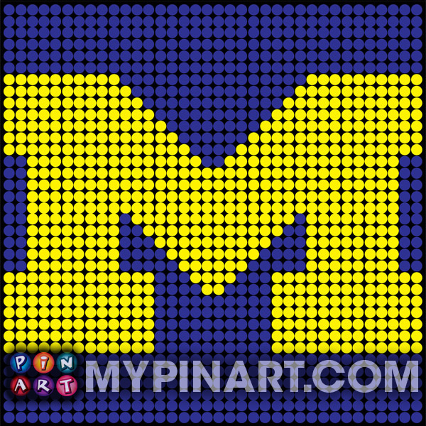 University of Michigan pushpin art