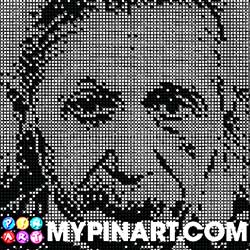 Albert Einstine push pin art